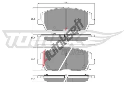TOMEX Brakes Sada brzdovch destiek TMX TX 60-05, TX 60-05
