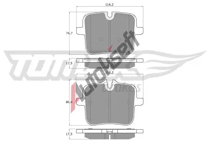 TOMEX Brakes Sada brzdovch destiek TMX TX 60-07, TX 60-07