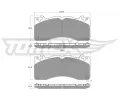 Sada brzdovch destiek TOMEX Brakes ‐ TMX TX 60-08