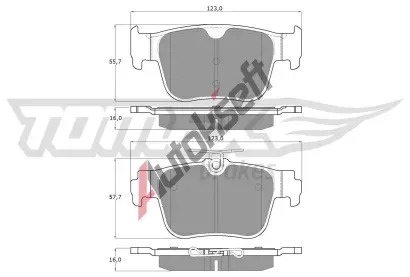 TOMEX Brakes Sada brzdovch destiek TMX TX 60-10, TX 60-10
