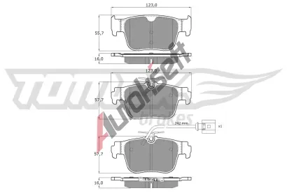 TOMEX Brakes Sada brzdov�ch desti�ek TMX TX 60-101, TX 60-101