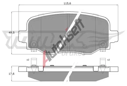 TOMEX Brakes Sada brzdovch destiek TMX TX 60-12, TX 60-12
