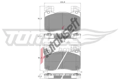 TOMEX Brakes Sada brzdovch destiek TMX TX 60-13, TX 60-13