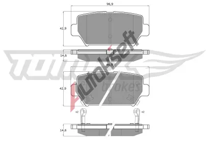TOMEX Brakes Sada brzdovch destiek TMX TX 60-16, TX 60-16