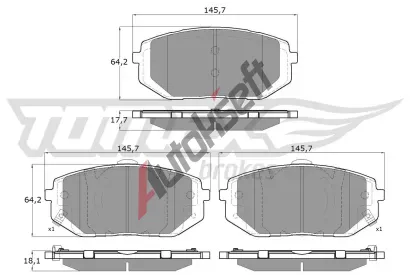 TOMEX Brakes Sada brzdovch destiek TMX TX 60-17, TX 60-17