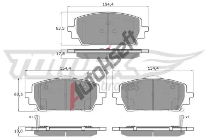 TOMEX Brakes Sada brzdovch destiek TMX TX 60-18, TX 60-18