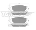 TOMEX Brakes Sada brzdovch destiek ‐ TMX TX 60-20