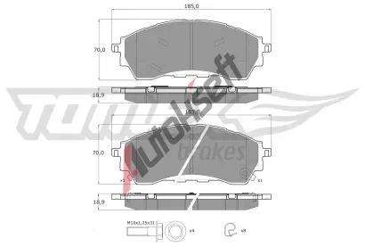 TOMEX Brakes Sada brzdov�ch desti�ek TMX TX 60-23, TX 60-23