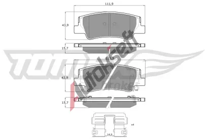 TOMEX Brakes Sada brzdovch destiek TMX TX 60-26, TX 60-26