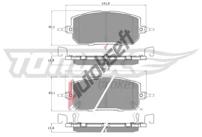 TOMEX Brakes Sada brzdovch destiek TMX TX 60-28, TX 60-28