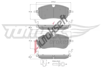 TOMEX Brakes Sada brzdovch destiek TMX TX 60-29, TX 60-29