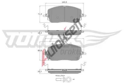 TOMEX Brakes Sada brzdovch destiek TMX TX 60-30, TX 60-30