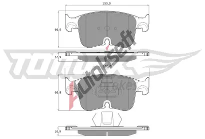TOMEX Brakes Sada brzdovch destiek TMX TX 60-34, TX 60-34