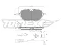 Sada brzdovch destiek TOMEX Brakes ‐ TMX TX 60-41