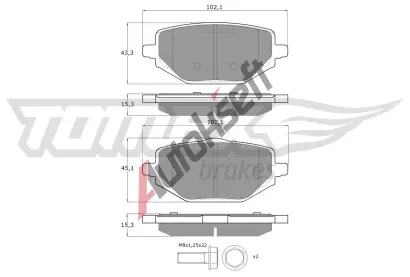 TOMEX Brakes Sada brzdovch destiek TMX TX 60-42, TX 60-42