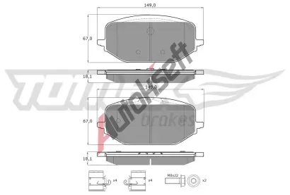 TOMEX Brakes Sada brzdovch destiek TMX TX 60-54, TX 60-54