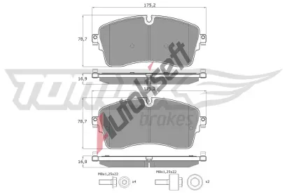 TOMEX Brakes Sada brzdovch destiek TMX TX 60-55, TX 60-55
