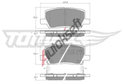 TOMEX Brakes Sada brzdov�ch desti�ek TMX TX 60-61, TX 60-61