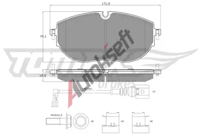 TOMEX Brakes Sada brzdovch destiek TMX TX 60-63, TX 60-63