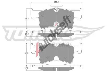 TOMEX Brakes Sada brzdov�ch desti�ek TMX TX 60-64, TX 60-64