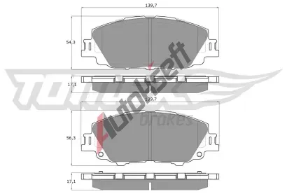 TOMEX Brakes Sada brzdovch destiek TMX TX 60-71, TX 60-71