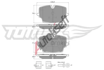 TOMEX Brakes Sada brzdov�ch desti�ek TMX TX 60-76, TX 60-76