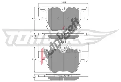 TOMEX Brakes Sada brzdových destiček TMX TX 60-79, TX 60-79 TOMEX Brakes Sada brzdových destiček TMX TX 60-79, TX 60-79
