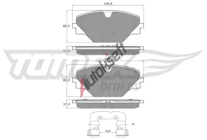 TOMEX Brakes Sada brzdových destiček TMX TX 60-82, TX 60-82 TOMEX Brakes Sada brzdových destiček TMX TX 60-82, TX 60-82