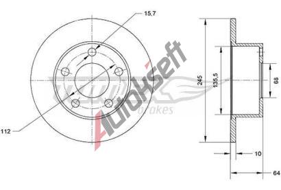 TOMEX Brakes Brzdov kotou - 245 mm TMX TX 70-02, TX 70-02