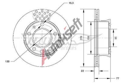 TOMEX Brakes Brzdov kotou - 276 mm TMX TX 70-07, TX 70-07