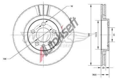 TOMEX Brakes Brzdov kotou - 280 mm TMX TX 70-09, TX 70-09
