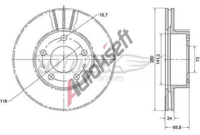 TOMEX Brakes Brzdov kotou - 280 mm TMX TX 70-19, TX 70-19