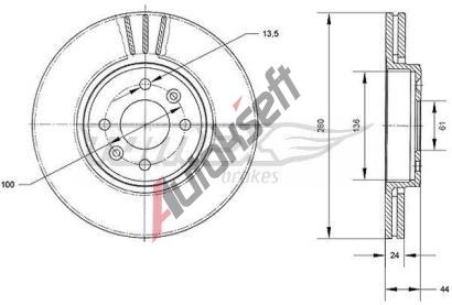 TOMEX Brakes Brzdov kotou - 280 mm TMX TX 70-22, TX 70-22