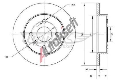 TOMEX Brakes Brzdov kotou - 240 mm TMX TX 70-23, TX 70-23