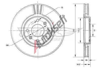 TOMEX Brakes Brzdov kotou - 283 mm TMX TX 70-24, TX 70-24