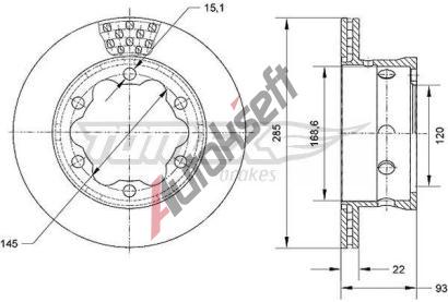 TOMEX Brakes Brzdov kotou - 285 mm TMX TX 70-25, TX 70-25