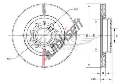 TOMEX Brakes Brzdov kotou - 280 mm TMX TX 70-30, TX 70-30