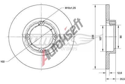 TOMEX Brakes Brzdov kotou - 236 mm TMX TX 70-33, TX 70-33