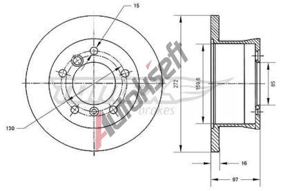 TOMEX Brakes Brzdov kotou - 272 mm TMX TX 70-35, TX 70-35