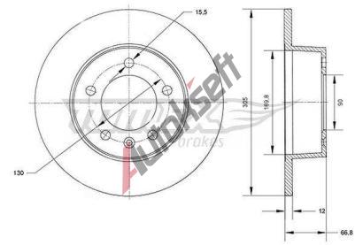 TOMEX Brakes Brzdov kotou - 305 mm TMX TX 70-37, TX 70-37