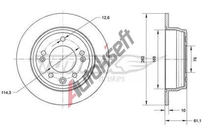 TOMEX Brakes Brzdov kotou - 262 mm TMX TX 70-51, TX 70-51