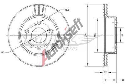 TOMEX Brakes Brzdov kotou - 276 mm TMX TX 70-52, TX 70-52