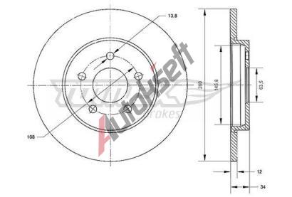 TOMEX Brakes Brzdov kotou - 280 mm TMX TX 70-53, TX 70-53