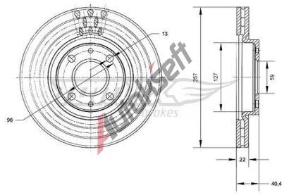 TOMEX Brakes Brzdov kotou - 257 mm TMX TX 70-56, TX 70-56