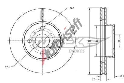 TOMEX Brakes Brzdov kotou - 280 mm TMX TX 70-72, TX 70-72