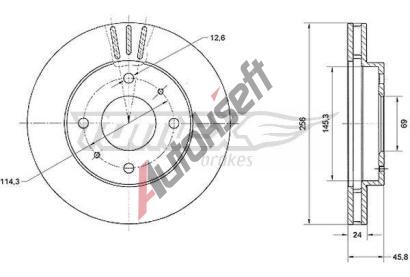 TOMEX Brakes Brzdov kotou - 256 mm TMX TX 70-74, TX 70-74