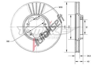 TOMEX Brakes Brzdov kotou - 276 mm TMX TX 70-75, TX 70-75