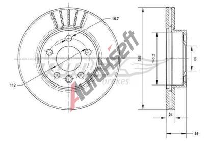 TOMEX Brakes Brzdov kotou - 280 mm TMX TX 70-78, TX 70-78