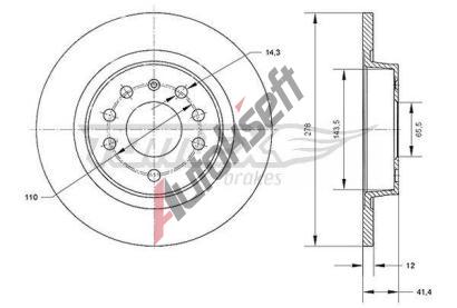 TOMEX Brakes Brzdov kotou - 278 mm TMX TX 70-81, TX 70-81