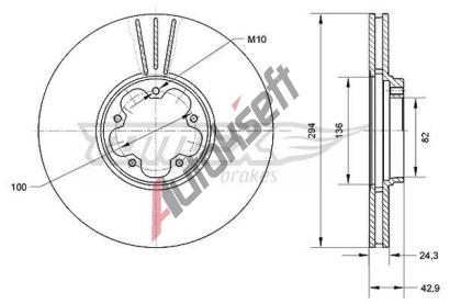 TOMEX Brakes Brzdov kotou - 294 mm TMX TX 70-96, TX 70-96